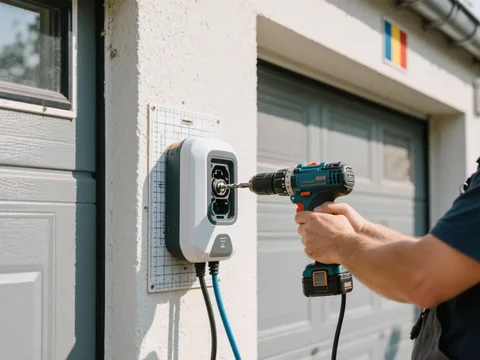 Installation d'une borne de recharge VE en Belgique
