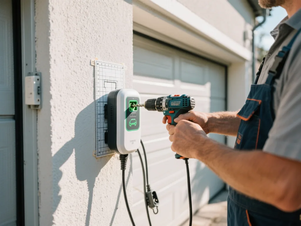 Installation d'une borne de recharge VE en Belgique