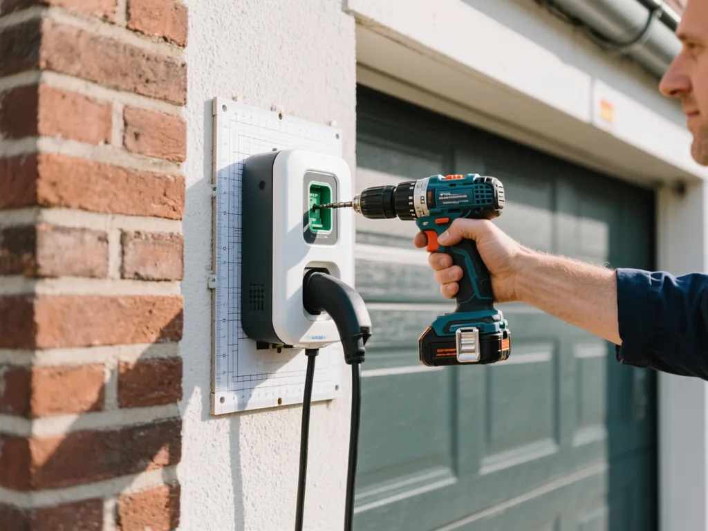 Installation d'une borne de recharge VE en Belgique