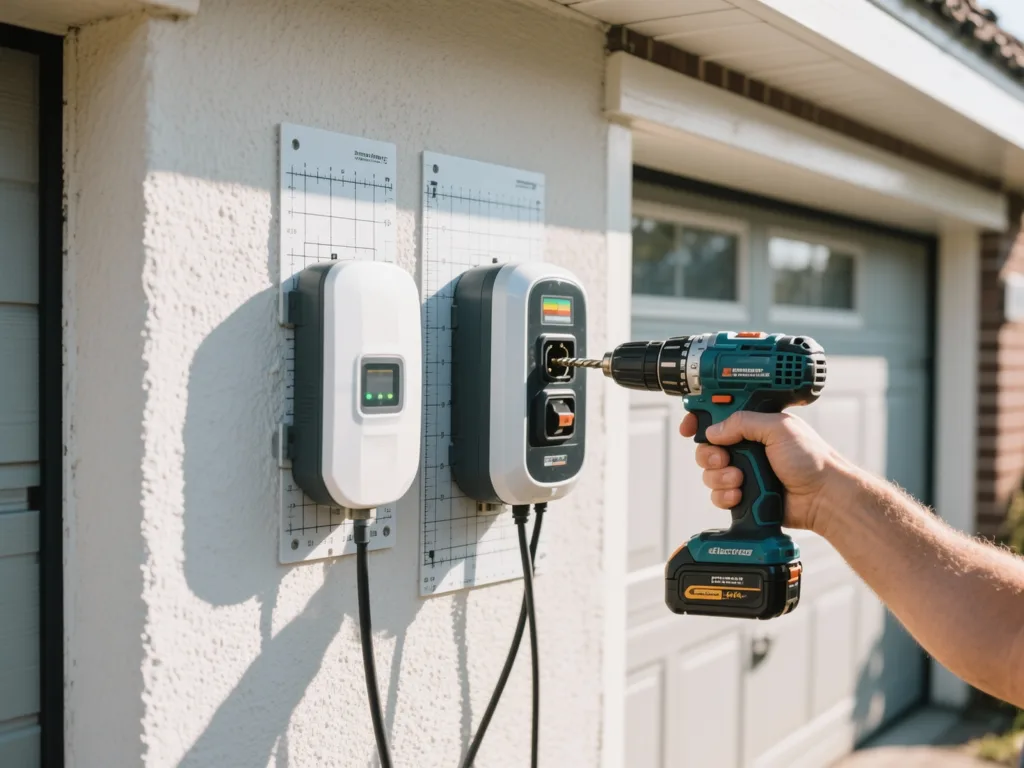 Installation d'une borne de recharge VE en Belgique