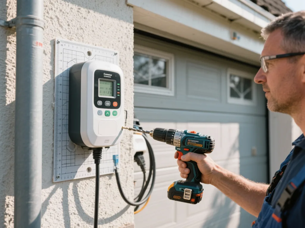 Installation d'une borne de recharge VE en Belgique