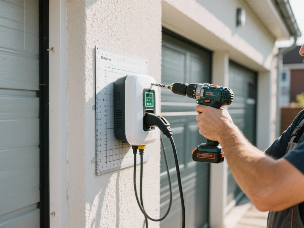Installation d'une borne de recharge VE en Belgique