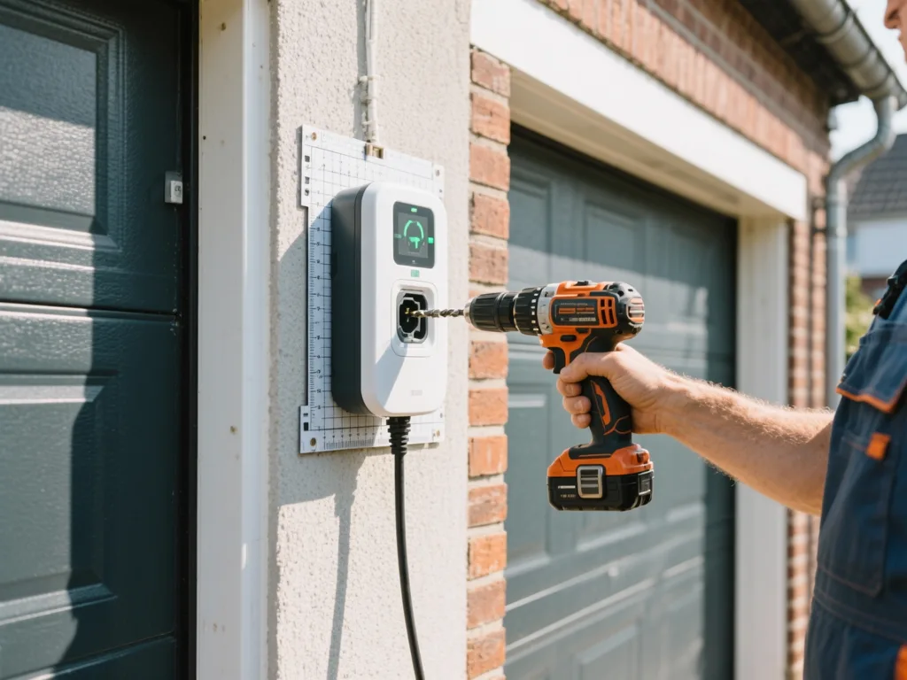 Installation d'une borne de recharge VE en Belgique