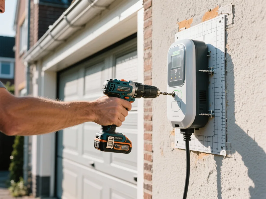 Installation d'une borne de recharge VE en Belgique